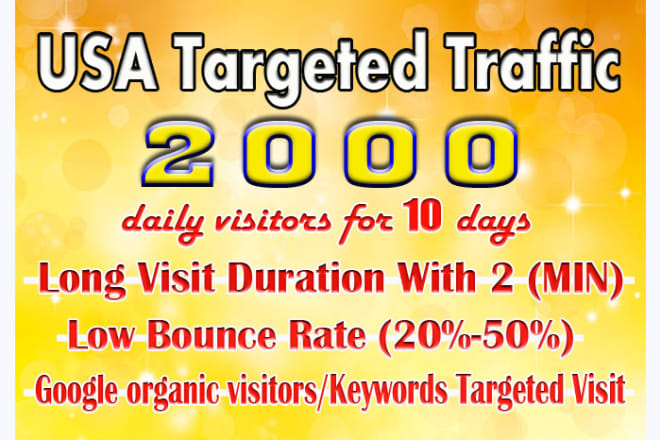 I will bring real targeted USA web traffic