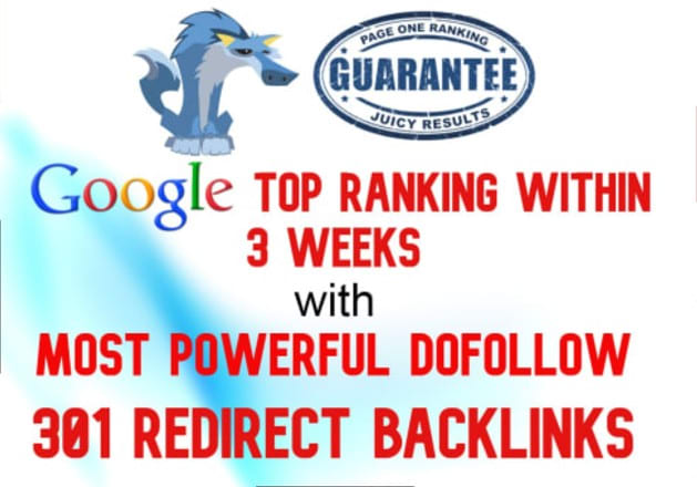 I will build 301 redirect dofollow seo backlinks from da 90 above