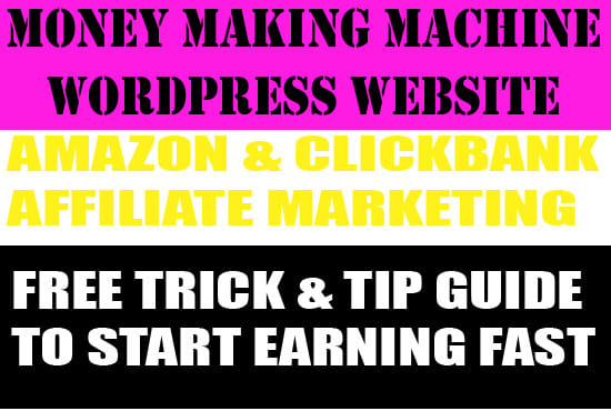 I will build affiliate marketing website selling amazon and clickbank products