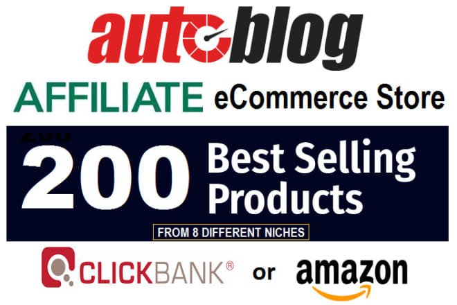 I will build clickbank and amazon affiliate website with best selling products