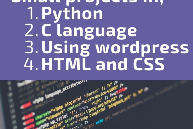 I will build small project for students in any programming language