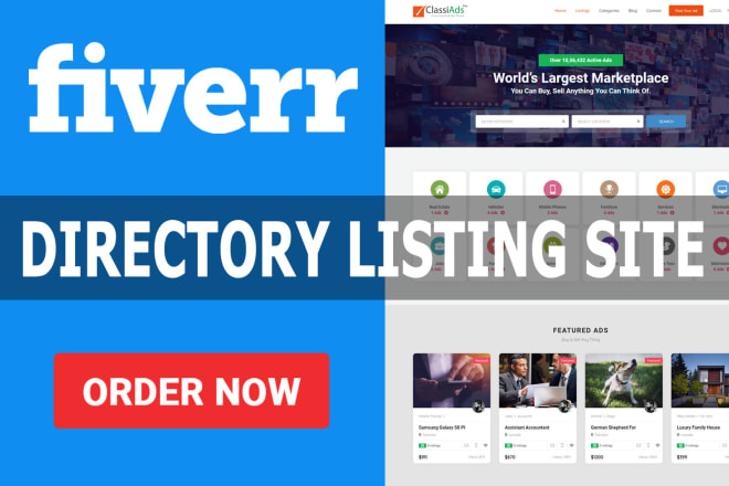 I will build wordpress listing directory website classiads mylisting listingpro jobify