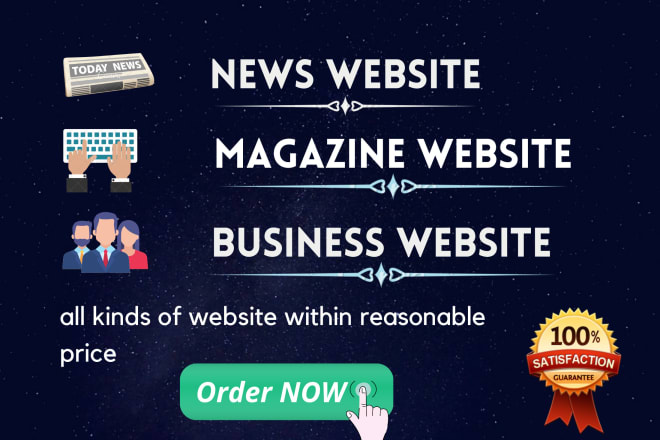 I will build wordpress magazine website, news website, blog website