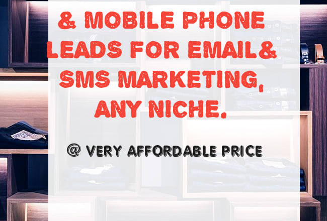 I will buy cheap targeted emails and mobile leads that converts