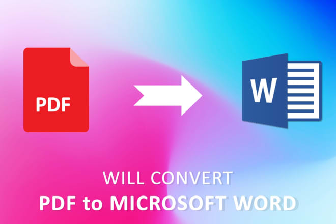 I will convert PDF to microsoft word