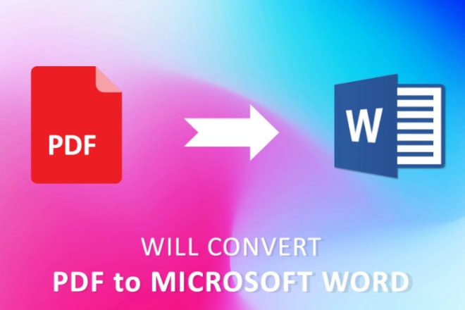 I will convert PDF to word, pdf to excel, copy paste, data entry