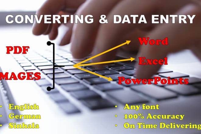 I will convert pdfs and images to word and excel