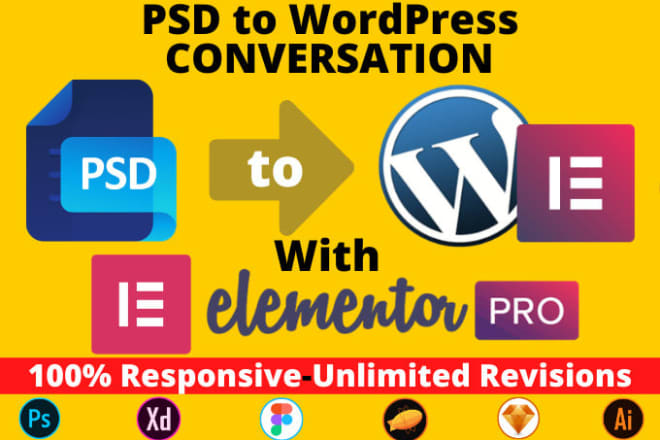 I will convert psd, HTML to wordpress with elementor pro