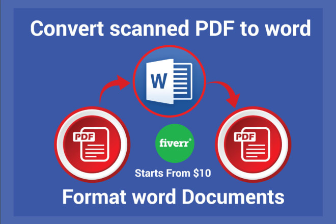 I will convert scanned PDF to word and format microsoft word document