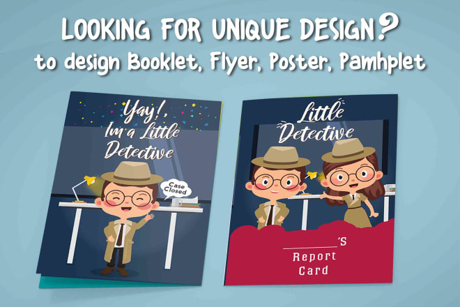 I will create a brochure, booklet, pamphlet or flyer for children or kids