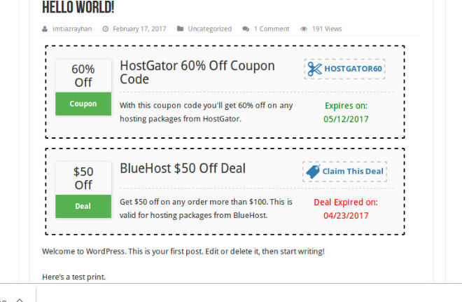 I will create a coupon website on wordpress