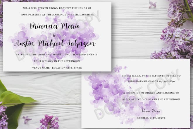 I will create a custom ecard for your wedding or other event