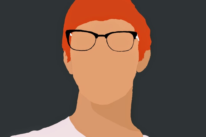 I will create a flat design profile photo