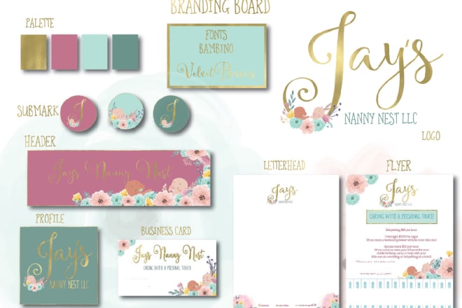 I will create a full branding kit for your business or blog incl logo