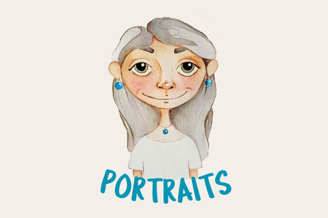 I will create a hand drawn portrait in my cute style