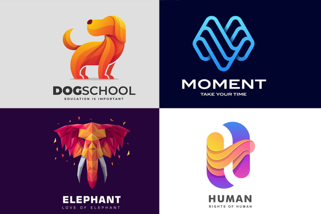 I will create a modern colorful logo design