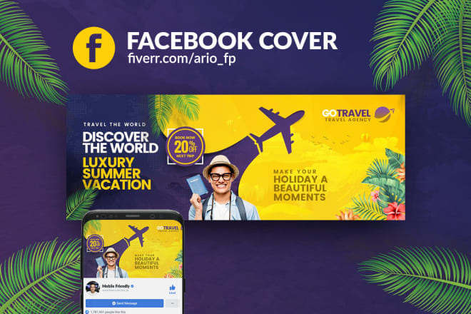 I will create a professional facebook cover banner design