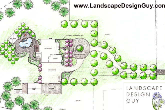 I will create a professional landscape design of your property