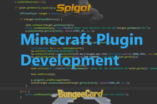 I will create a spigot or bungeecord plugin for your network or server