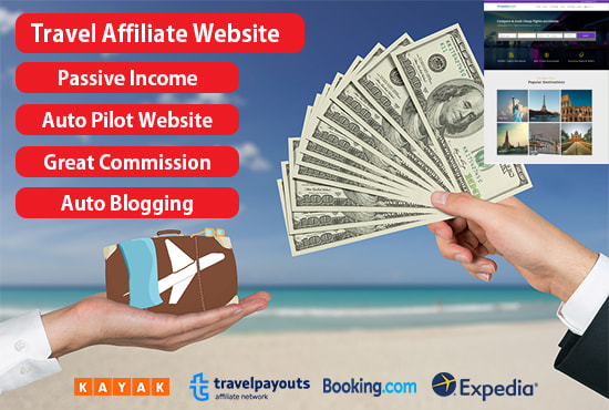 I will create affiliate travel website with travelpayouts
