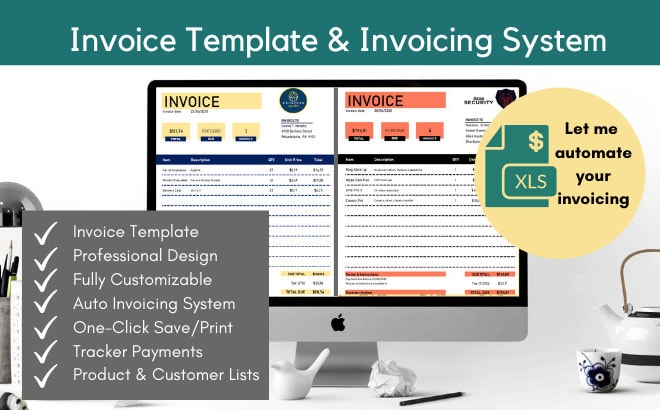 I will create an excel invoice generator and an invoicing system