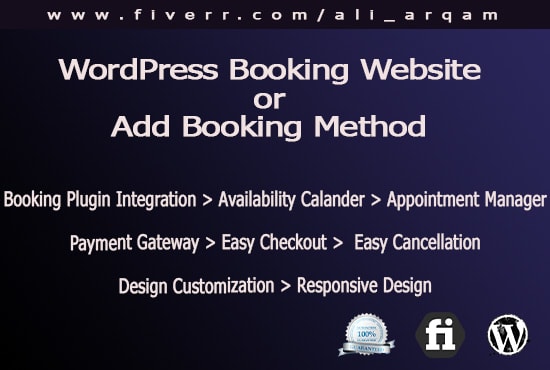 I will create booking website on wordpress or add booking method