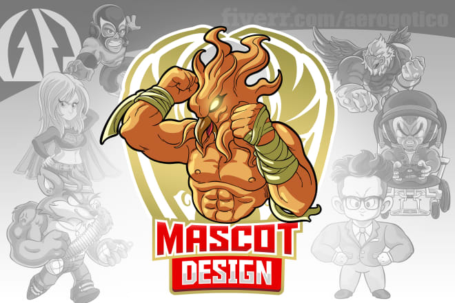 I will create character mascot logo design