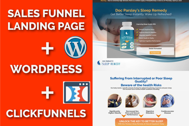 I will create clickfunnels,wordpress, membership funnels, sales funnels, squeeze page