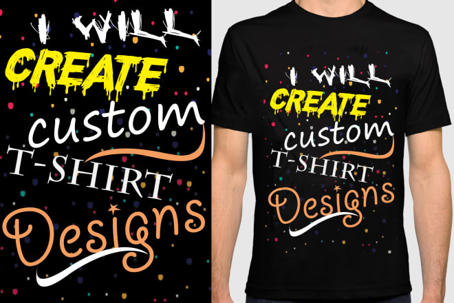 I will create custom t shirt design amazing t shirt design tee shirt