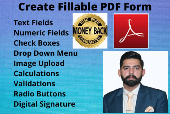 I will create fillable PDF form, edit and modify, fillable PDF form creation