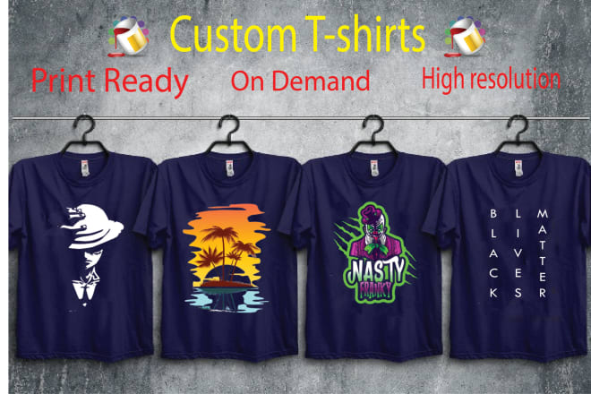 I will create impressive custom t shirts for you