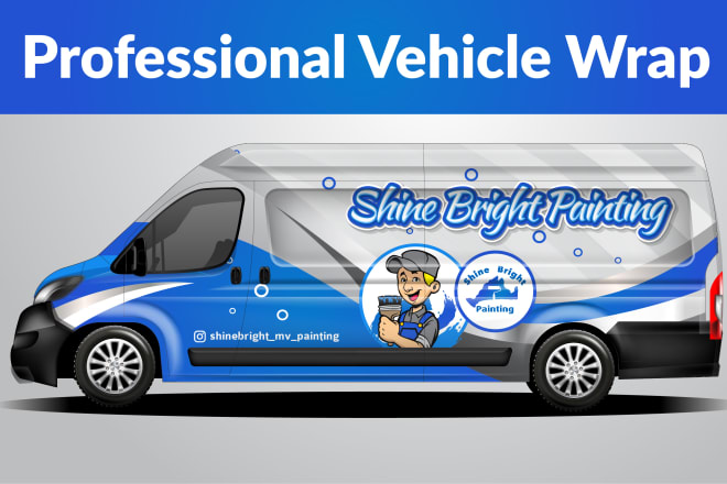 I will create professional van, car, and any vehicle wrap design