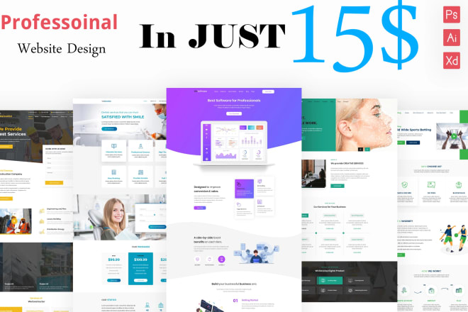 I will create PSD website design or landing page design in 24 hours