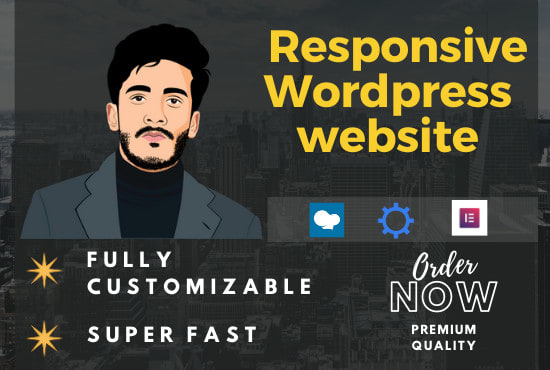 I will create responsive wordpress website design and blog