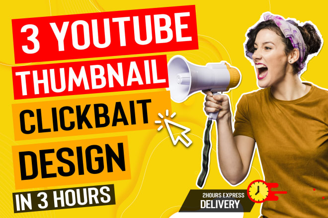 I will design 3 premium custom youtube thumbnail in 3hrs