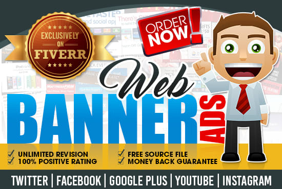 I will design a creative google ads, web banner, cover, header