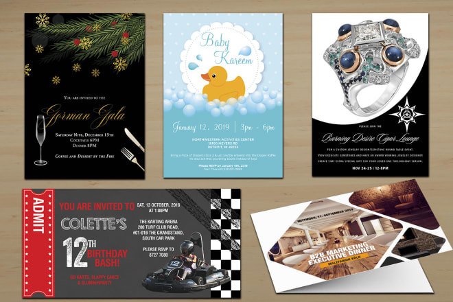 I will design a postcard, greeting card or invitation