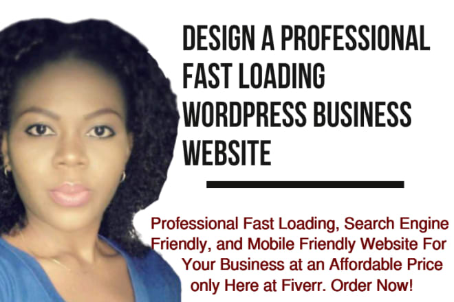 I will design a pro fast loading wordpress business website