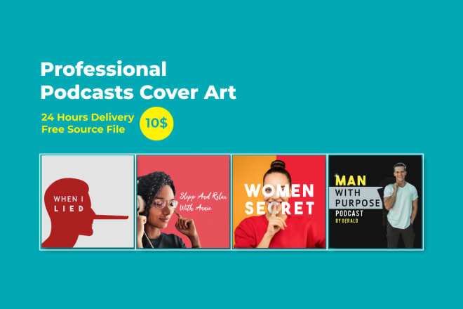 I will design a professional podcast cover art