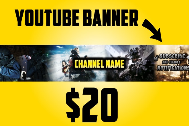 I will design a professional youtube banner