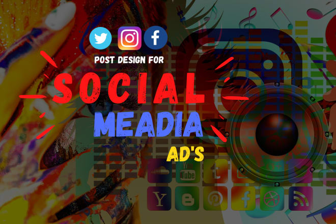 I will design advertising posts for social media platforms