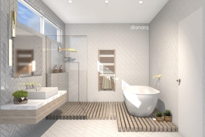 I will design an amazing bathroom for you