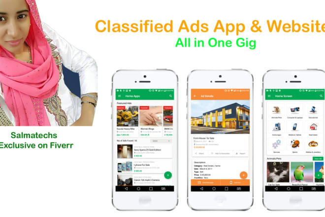 I will design and develop classified website and app