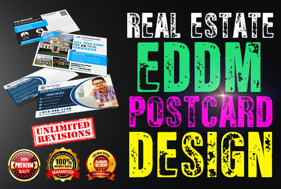 I will design awesome real estate, eddm postcard