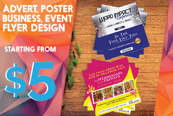 I will design beautiful flyers posters and brochure