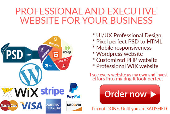 I will design, build, redesign, your wordpress, wix, custom website