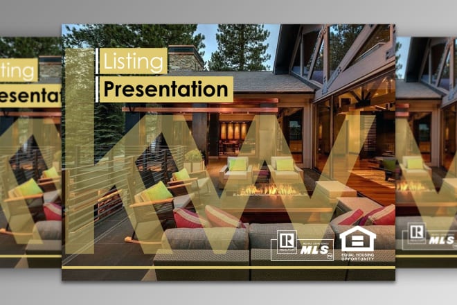 I will design buyer and seller real estate listing presentation