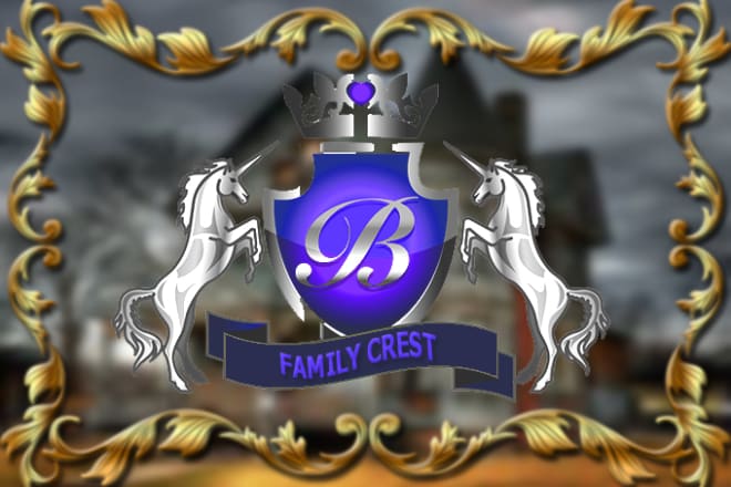 I will design coat of arms and family crest logo for you