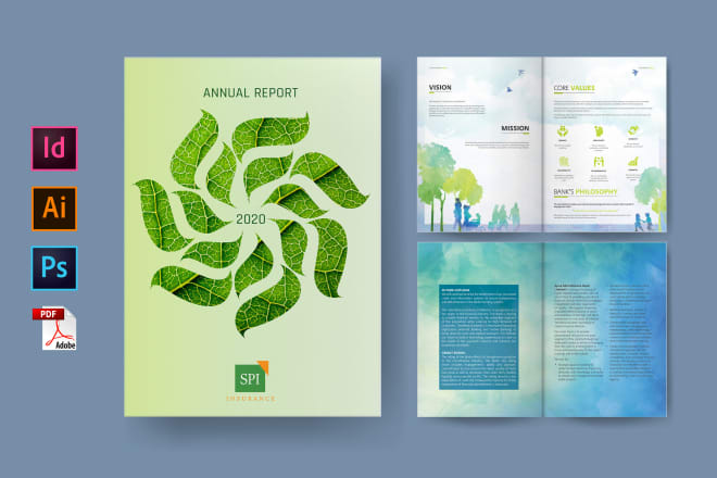 I will design complete annual report with cover page