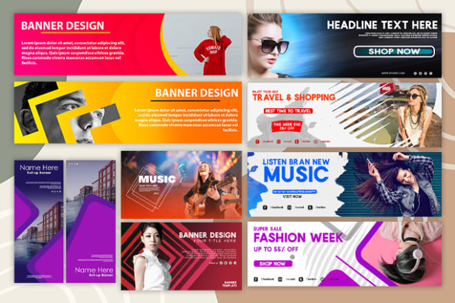 I will design creative banners for social media